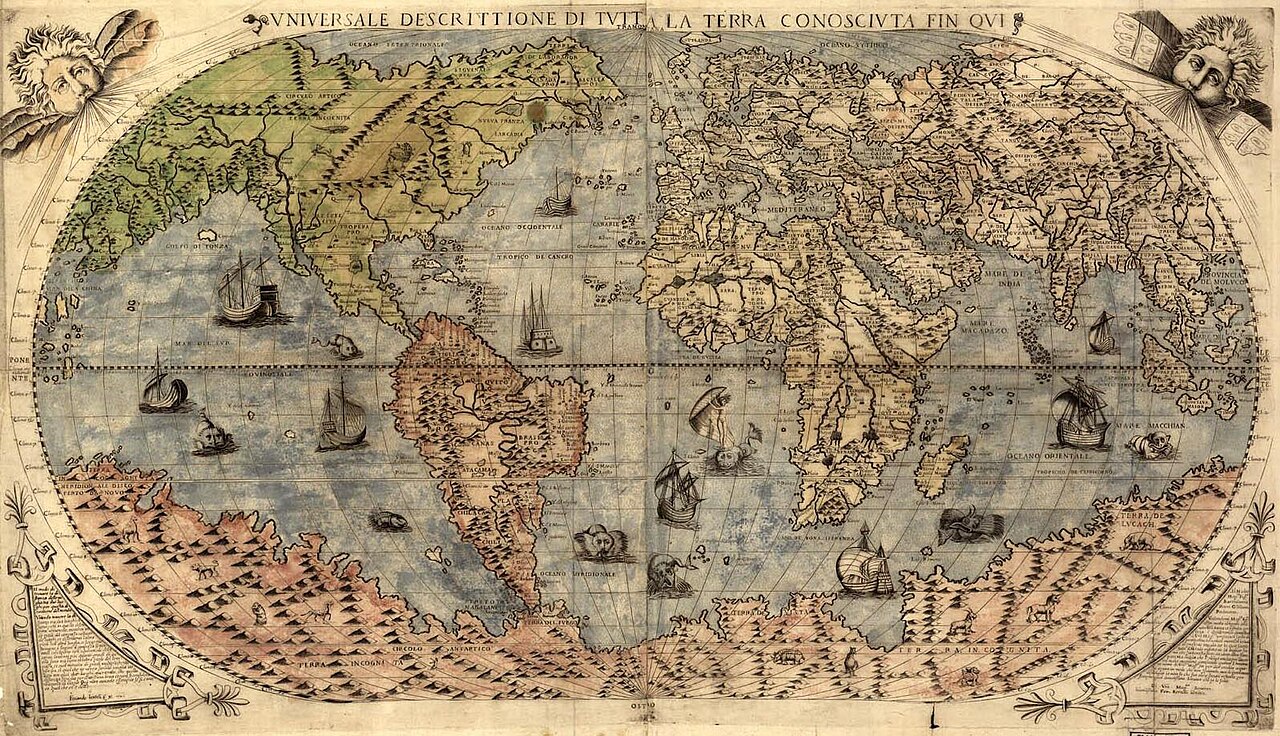Sixteenth-century world map
